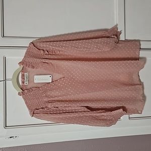 Jon and Anna women's blouse size medium dusty pink color